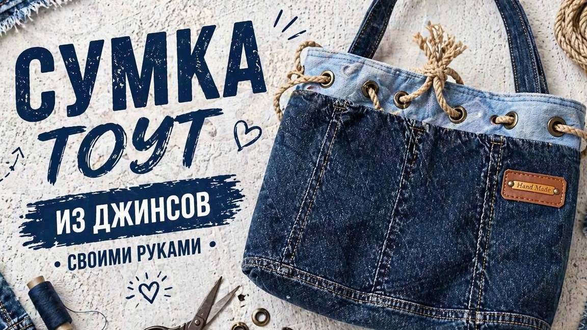 Джинсовая сумка-тоут через плечо из старых джинсов | Дизайн, хобби и экология