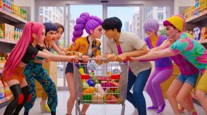 Хантрикс против Саджа Боя - Битва за субсидируемую еду - KPOP Hunters