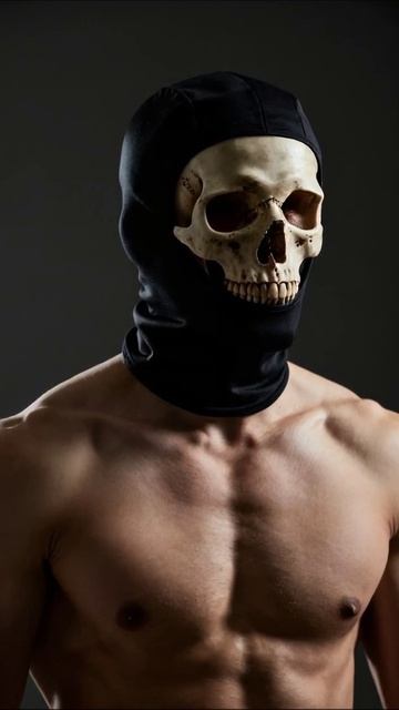 Странный стиль: маска с черепом #мода #стилизация #фотоискусство