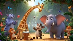 Вечеринка барабанов в джунглях ! Развивающие мультики для малышей