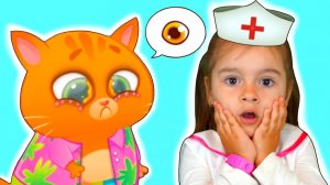Мультики для Детей как Арина Попала с Котиком Bubbu в Больницу | Арина Лечит Бубу
