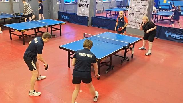 I ф. СергеевЛанцетова 1181 - МухаметовКиреева 1065 19.04 Парный турнир по настольному теннису