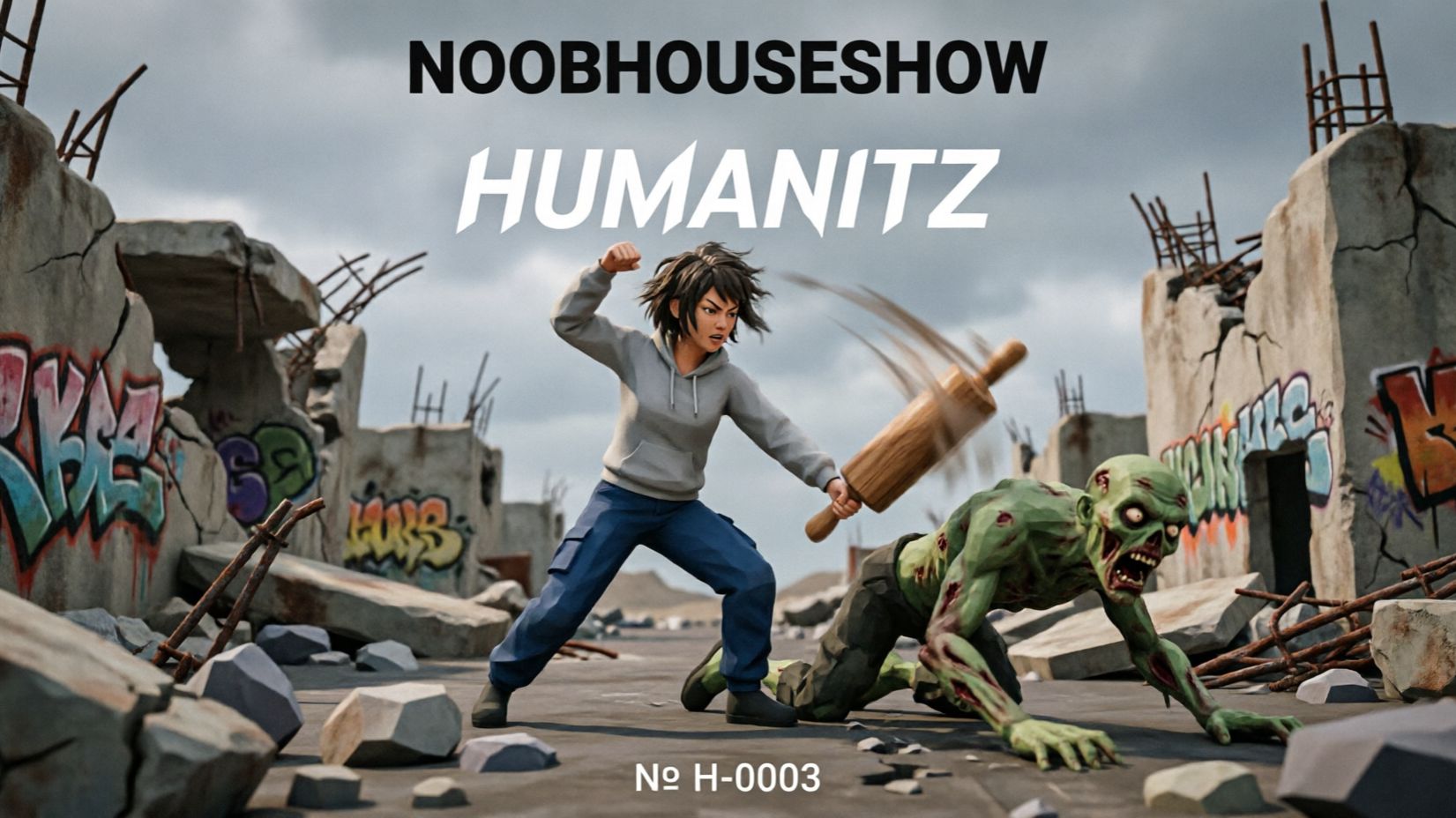 NOOBHOUSESHOW - № H-0003 Humanitz: Нашли собаку, ищем лут, нас убили, пытаемся забрать наш рюкзак.