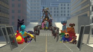 Поппи Плейтайм Выжившие монстры из мультфильма Поппи играет в городе