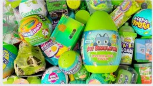 АСМР РАСПАКОВКА Супер Мега боксов всё Зелёное!!🥝🐸🐢🥬🐛🥗💲🦎