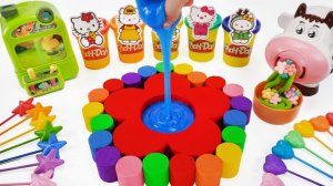 ЛЕПИМ ЦВЕТОЧЕК ИЗ КИНЕТИЧЕСКОГО ПЕСКА СО СЛАЙМОМ ВИДЕО МУЛЬТИКИ ДЛЯ ДЕТЕЙ КАНАЛ ИГРАЛКИ-ЗАЛИПАЛКИ