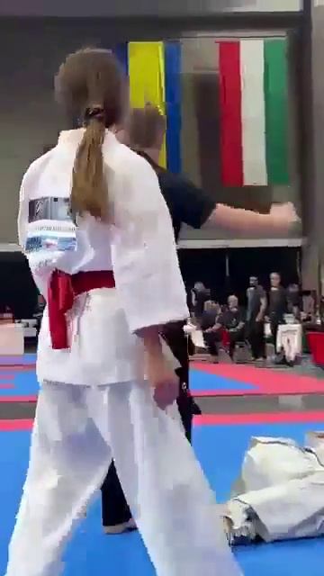 Я никогда не видел такого удара ногой, и, похоже, её противница тоже