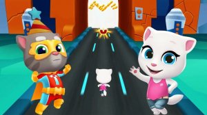 Говорящий кот Том и его друзья!  Анжела участвует  в безумной гонке! очень много очков!!!!