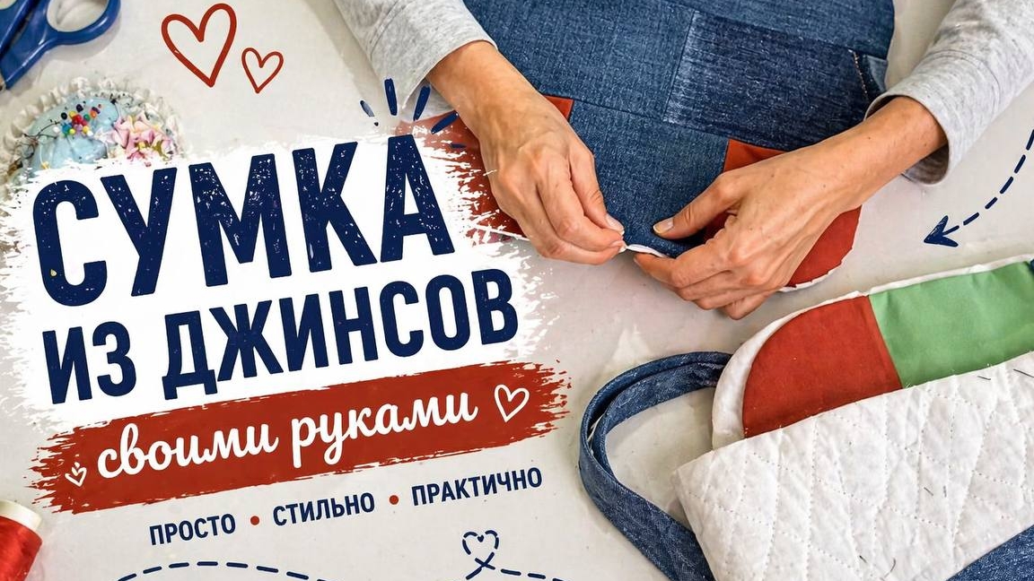 Сумка-тоут из старых джинсов: Экологичный апсайклинг и красота дизайна