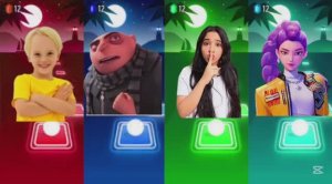 Гадкий я 4 против Влада и Ники! 🍌🔥 Эпичный баттл в Tiles Hop: Shfa и K-pop Охотники