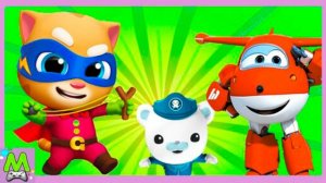 Говорящий Том Погоня Героев vs Октонавты vs Супер Крылья.Самые Отважные Супергерои-Спасатели в Играх