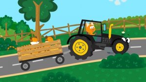 🍿 Учимся считать с Синим трактором - Котенок Котэ  - По полям Синий трактор едет к нам
