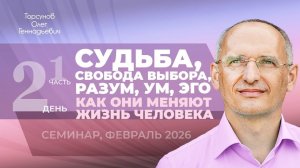 Судьба, свобода выбора, разум, ум, эго — как они меняют жизнь. Д.2, ч.1. Торсунов О.Г., февраль 2026