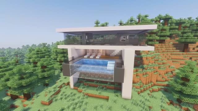 Как построить современный дом на скале?! Майнкрафт! Minecraft!