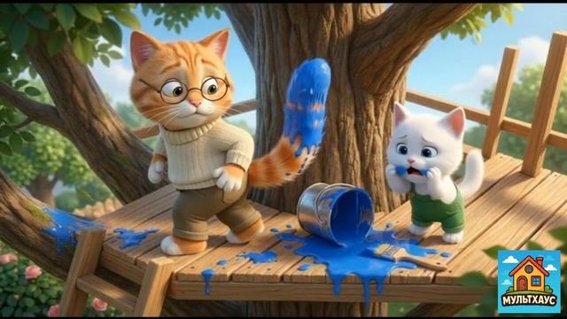 Детский Мультфильм как котята отдыхают