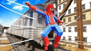 РАГДОЛЛ ЧЕЛОВЕК-ПАУК ПЫТАЕТСЯ ОСТАНОВИТЬ ПОЕЗД В TEARDOWN