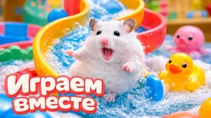 ХОМЯК ВЫБИРАЕТСЯ ИЗ СЕКРЕТНОЙ ХОМЯЧЕЙ ТЮРЬМЫ ! Играем ВМЕСТЕ 2! Помогаем выбраться из лабиринта !