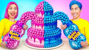 Розовое vs Синее Украшение Торта Челлендж # Смешные Моменты с Candy DO