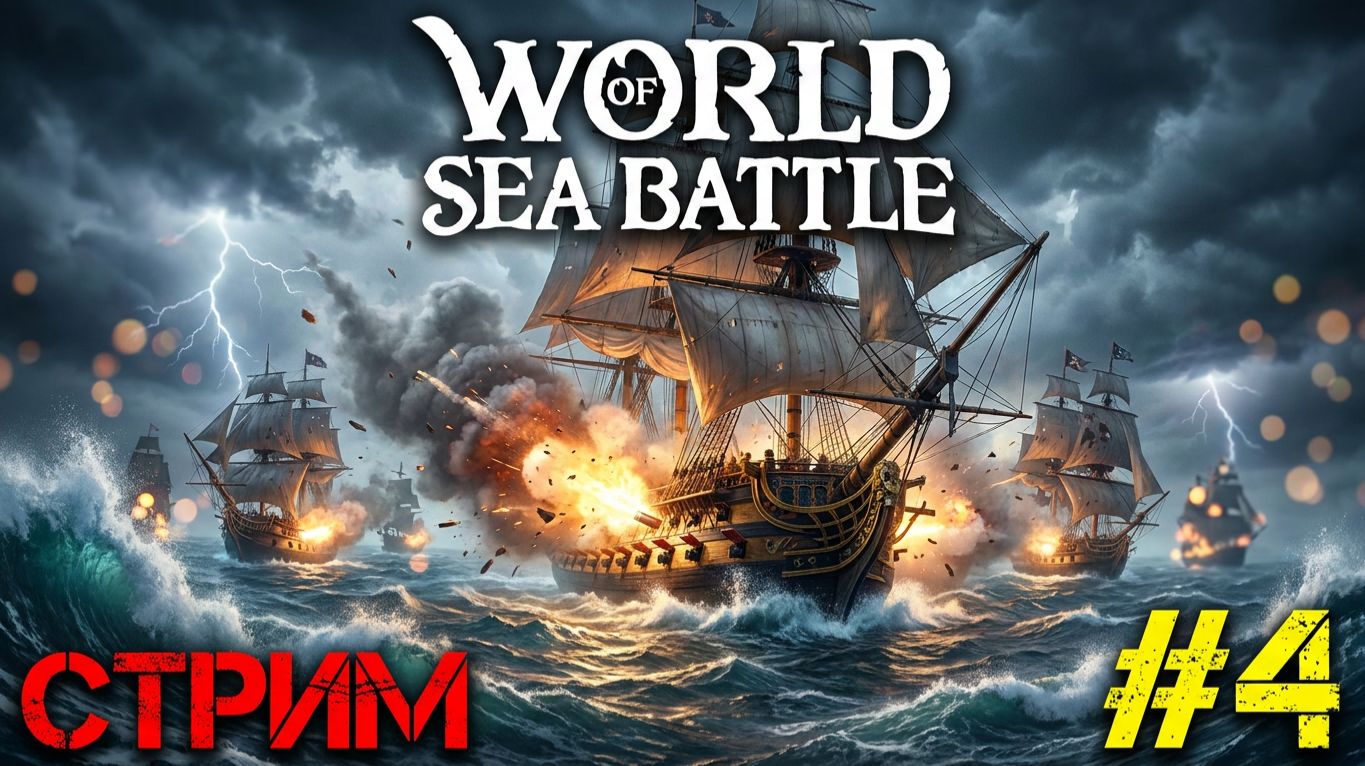 World of Sea Battle - РЕЙД НА ПИРАТСКИЕ КОРАБЛИ🕹СТРИМ #4