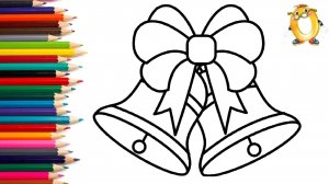 Мультик - раскраска для детей КОЛОКОЛЬЧИКИ. Учимся как просто нарисовать УКРАШЕНИЕ // ОБУЧАШКА ТВ