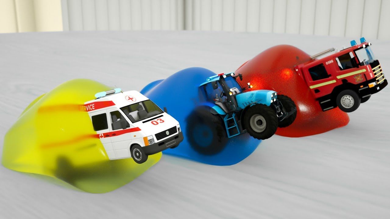 Мультяшки про машинки для детей и малышей - Игрушечные машинки трактор автобус грузовик для детей