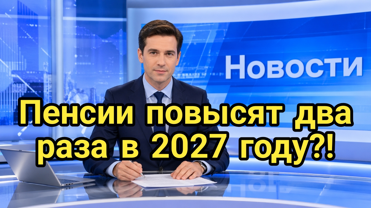 Пенсии повысят два раза в 2027 году