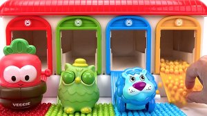 Мультики для детей. Первые игрушки для малышей. Разноцветный гараж. Звуки АСМР. Игрушки.