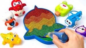 Для малышей мультики.  Смешные игрушки. Разноцветные слаймы. Для детей мультики