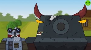 The attack on the village - Cartoons about tanks
