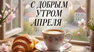 Доброе апрельское утро. Красивая музыкальная открытка.