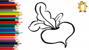 Мультик - раскраска для детей РЕПКА. Учимся как рисовать ОВОЩИ вместе с детьми // ОБУЧАШКА ТВ