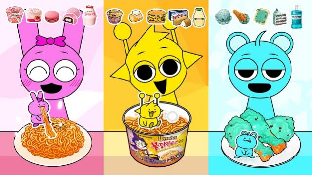 СПРУНКИ ЦВЕТНОЙ МУКБАНГ СБОРНИК 1 (ПИНКИ, САЙМОН И МЯТНЫЙ) | АСМР | АНИМАЦИЯ