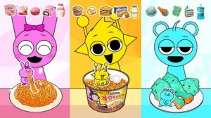 СПРУНКИ ЦВЕТНОЙ МУКБАНГ СБОРНИК 1 (ПИНКИ, САЙМОН И МЯТНЫЙ) | АСМР | АНИМАЦИЯ