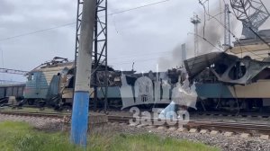 🇷🇺💥🇺🇦 В Запорожье наши дроны поразили ещё один локомотив...
