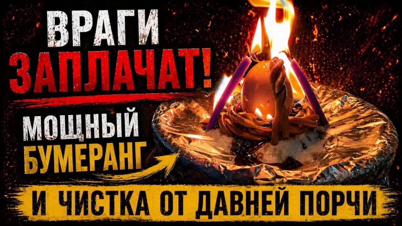 ВРАГИ ПОЛУЧАТ СВОЁ! 💥 Мощный БУМЕРАНГ и Чистка от давней порчи.