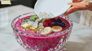 Стеклянный Питахайя Боул. Фруктово-ягодная ИИ - анимация.