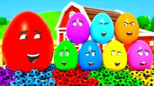 Колеса на автобусе - Песенка про цифры - Разноцветные яйца на ферме - Детские стишки и песенки