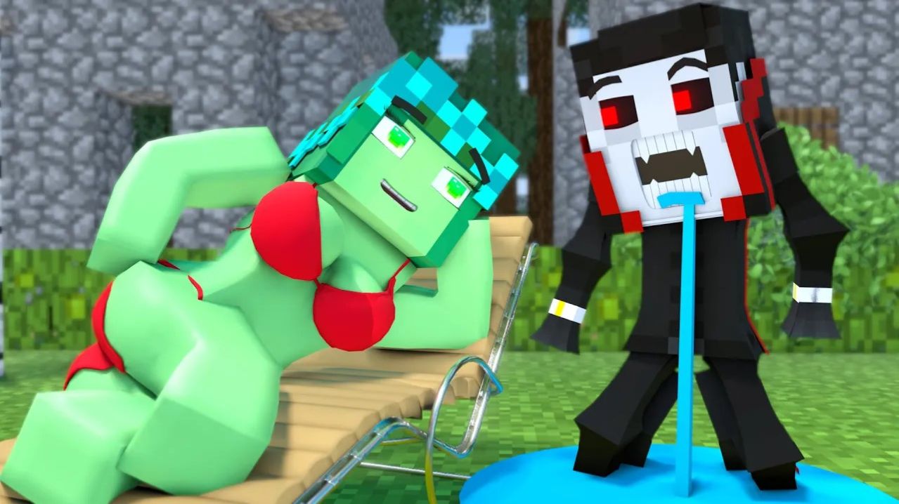 Жизнь "Вампир ест Зомму"?! Майнкрафт Мультик