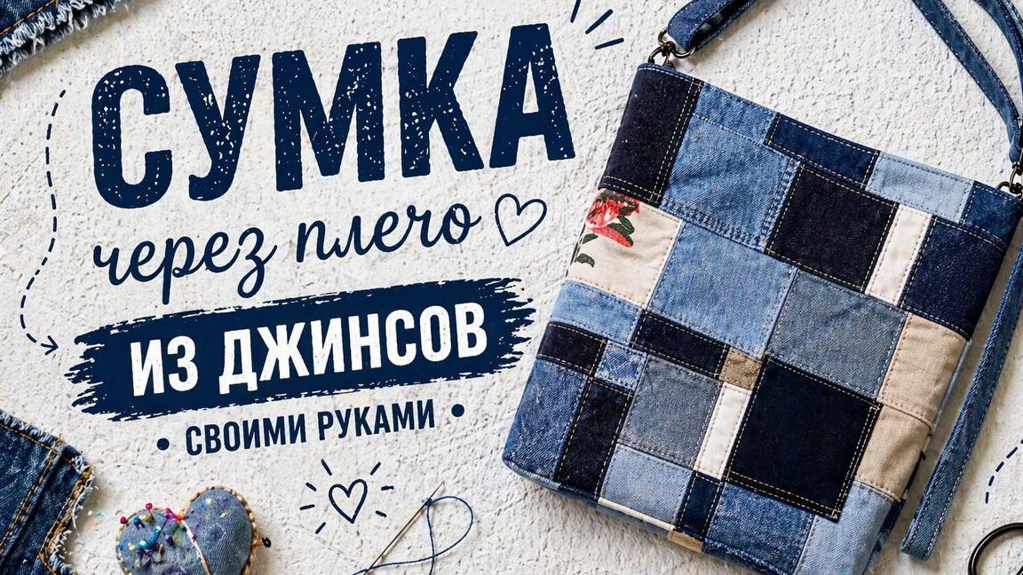 Джинсовая сумка через плечо из старых джинсов | Дизайн, хобби и экология