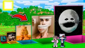 НУБ И ПРО В ГИГАНТСКИХ ЯМАХ ЛУНА ПРОСНУЛАСЬ ИТАЛЬЯНСКИЕ БРЕЙНРОТ ЖИВОТНЫЕ МЕМЫ в МАЙНКРАФТ АНИМАЦИЯ