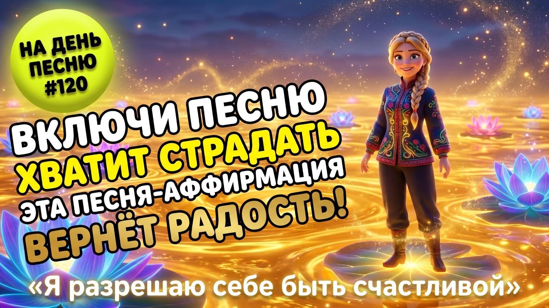 НА ДЕНЬ ПЕСНЮ #120 | Нежная ПЕСНЯ-АФФИРМАЦИЯ на любовь к себе | 