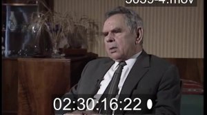 Председатель Гостелерадио СССР в 1964—1970 годах Николай Месяцев интервью, 1992 год
