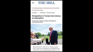 📰 Отставка и уход с власти — последний шанс Трампа на спасение - газета Hill

Издание отмечает, что