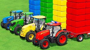 МАШИНКИ ВИДЕО ПРО МАШИНКИ УПРАВЛЯЕМ ЦВЕТНЫМИ ТРАКТОРАМИ С ПРИЦЕПОМ ЦВЕТНЫЕ МАШИНКИ ИГРУШКИ МАШИНКИ
