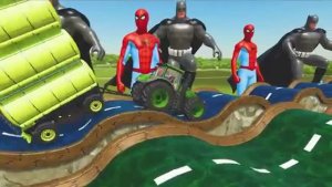 Яркий мультик для детей и малышей. Мультики про машинки.  Машинки ездят по горка.