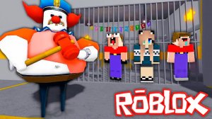 2 НУБА И ДЕВУШКА ПРО ДЕЛАЮТ ПОБЕГ ИЗ ТЮРЬМЫ БАРРИ КЛОУНА В РОБЛОКС