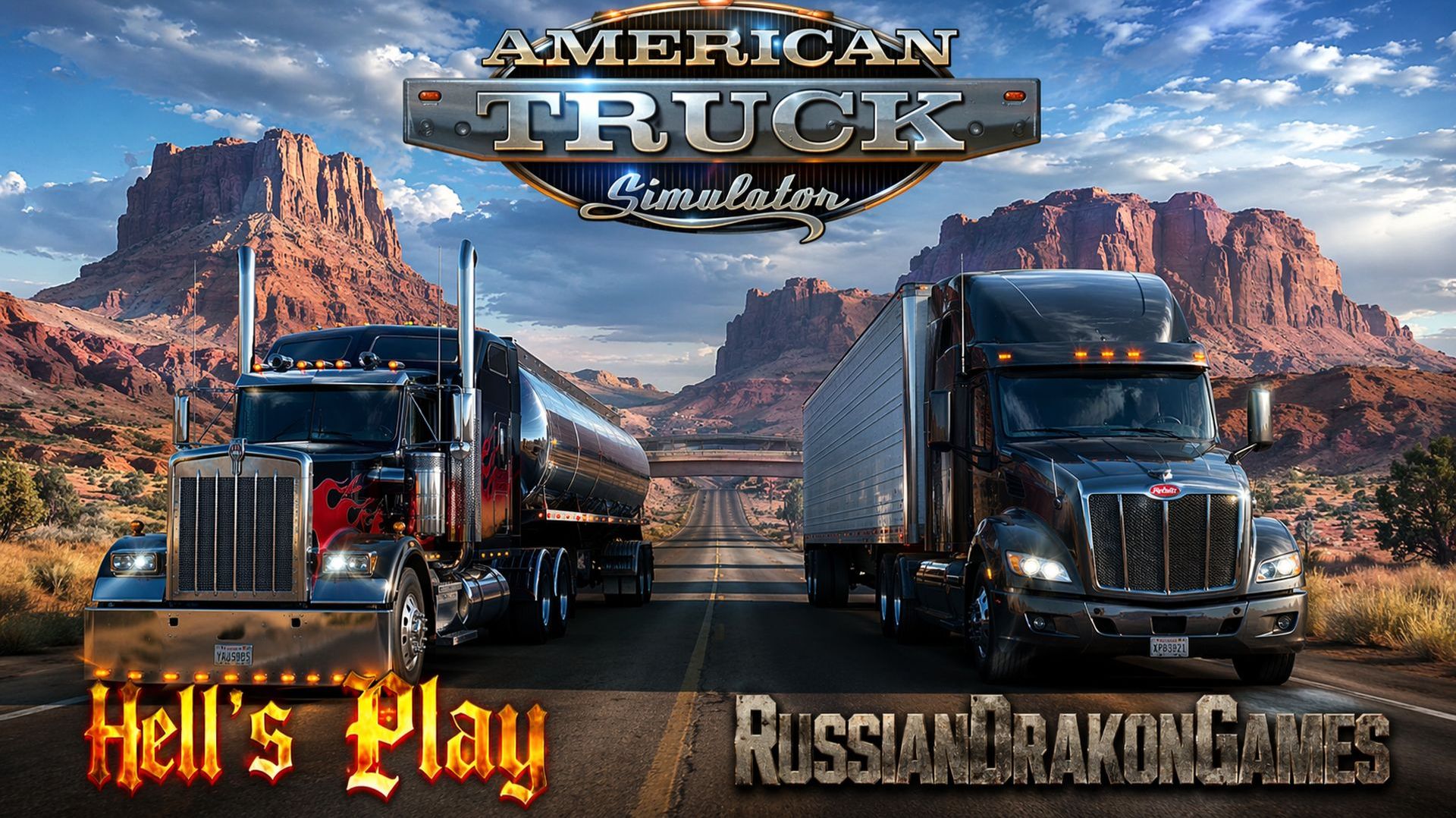 American Truck Simulator Кооп с Hells Play