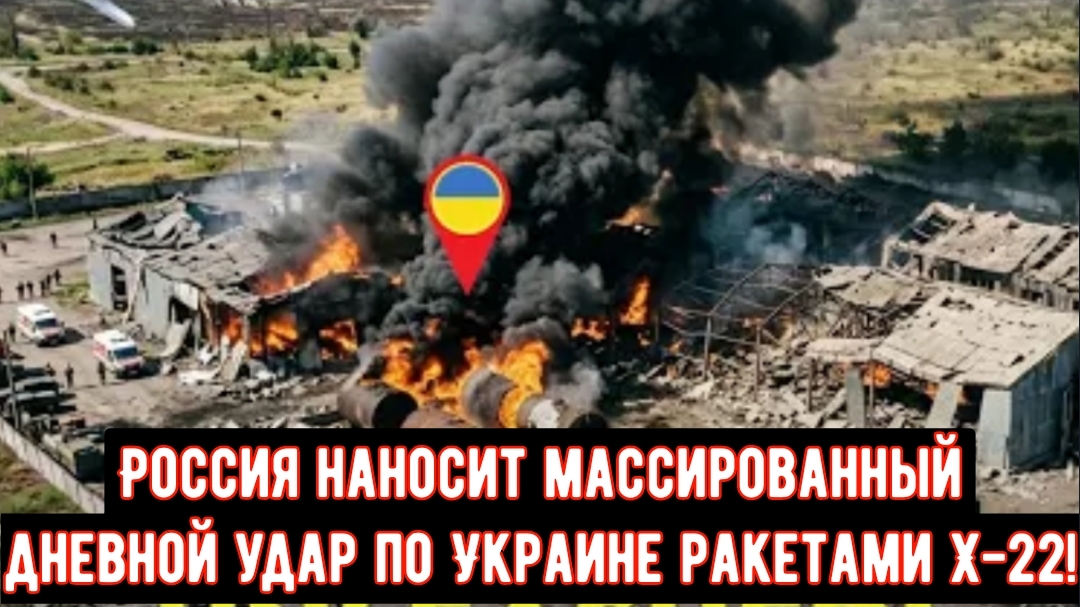 Россия наносит массированный дневной удар по Украине ракетами Х-22!