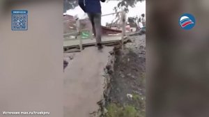 Мощный селевой поток обрушился на село Кидеро в Дагестане