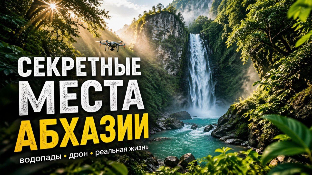Мы нашли 2 диких места в Абхазии | водопады, дрон, реальная жизнь